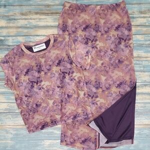 No Boundaries Purple Floral Dress Set